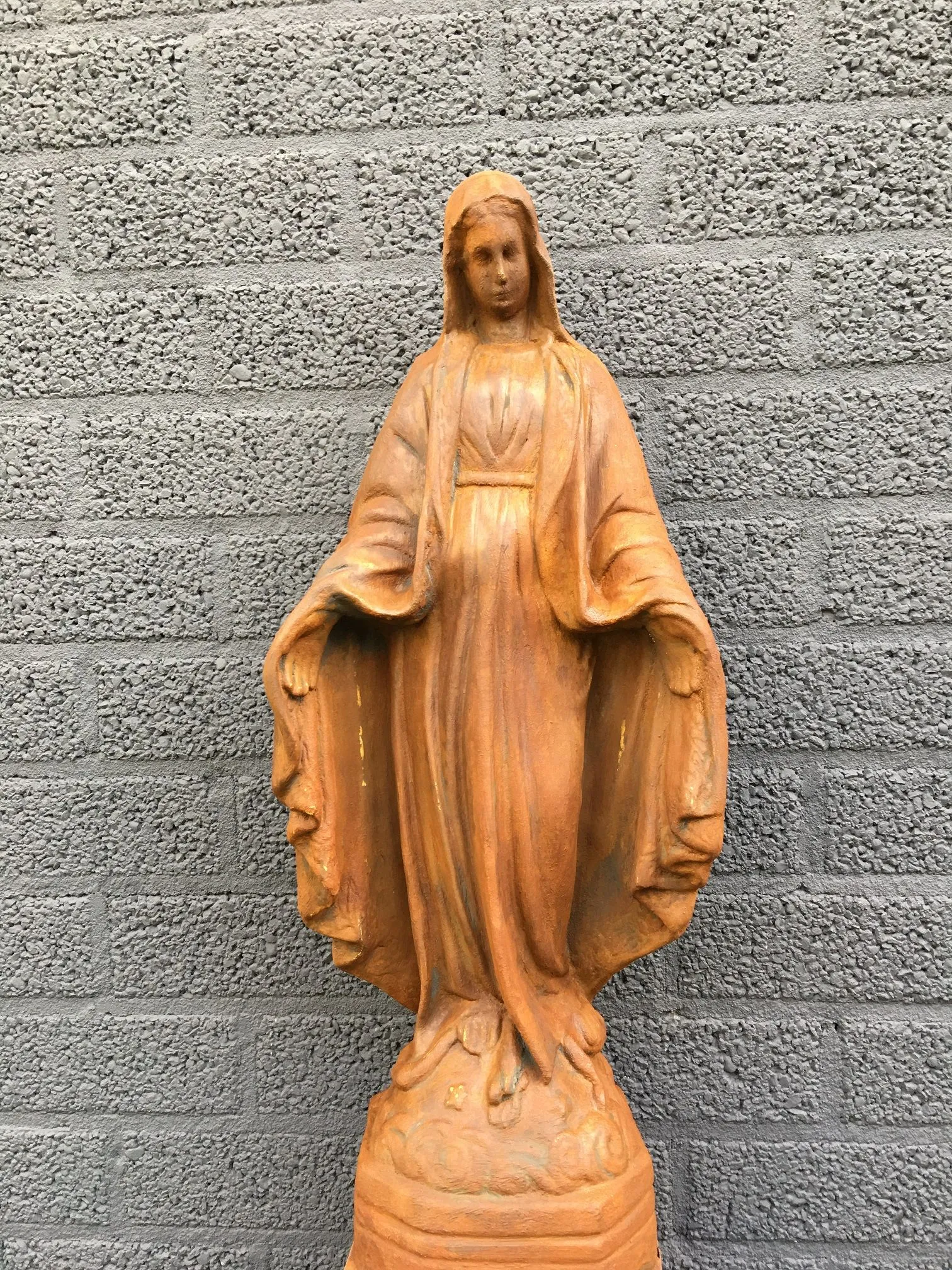 Maria - stenen beeld - 70 cm - oxide - gedetailleerd